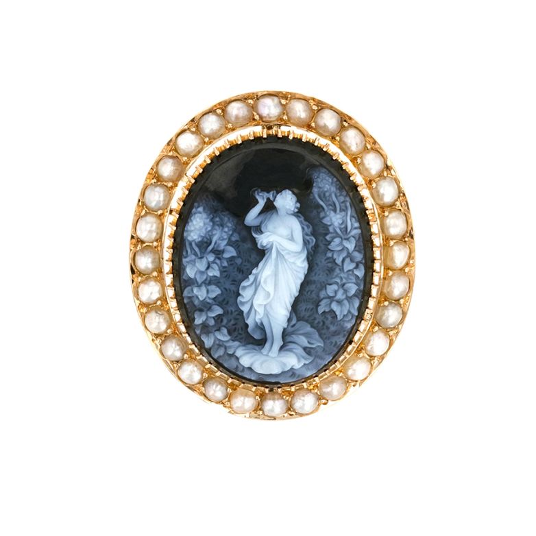 Broche ancienne Camée et perles or jaune 13.71g Comme neuf -  reconditionné disponible sur Gemme Les Bijoux